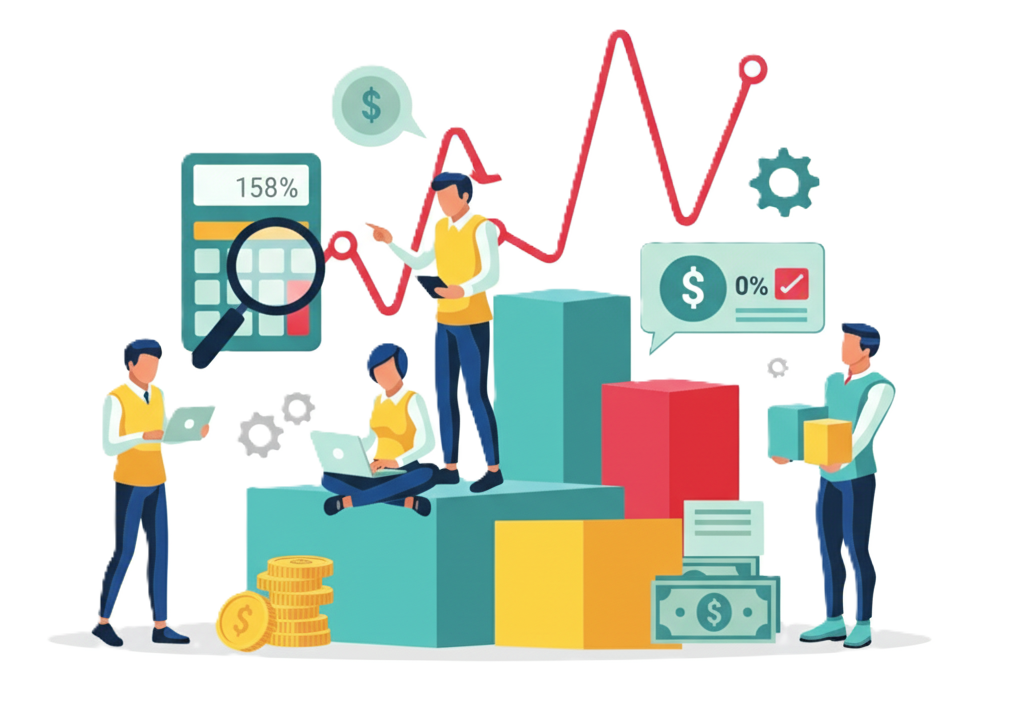 Team collaborating on project estimation